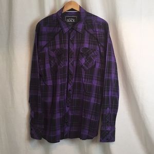 Buckle Black plaid dress shirt